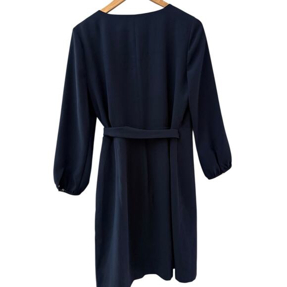 J. Crew 365 Crepe Career Wrap Dress Navy Blue Size 8‎ - Picture 5 of 11
